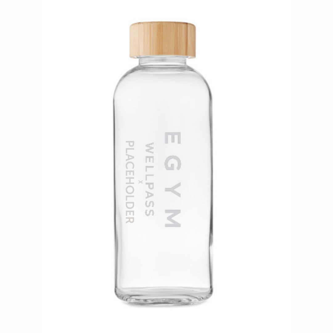 FRISIAN Trinkflasche Glas 650ml transparent mit Co-Branding